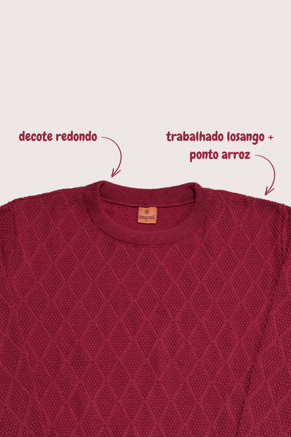 Suéter Feminino Adulto Trabalhado Bege 1543 - Imagem 5