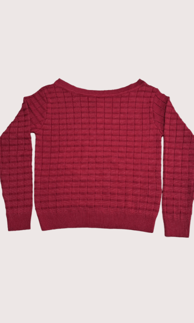 Suéter Feminino Adulto Quadriculado Vermelho 1871